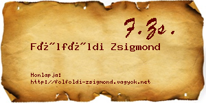 Fölföldi Zsigmond névjegykártya